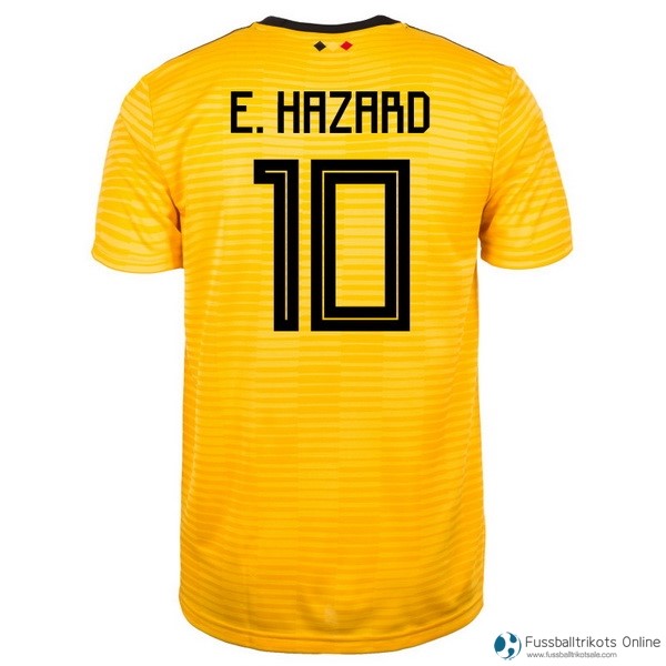 Belgica Trikot Auswarts E.Hazard 2018 Gelb Fussballtrikots Günstig